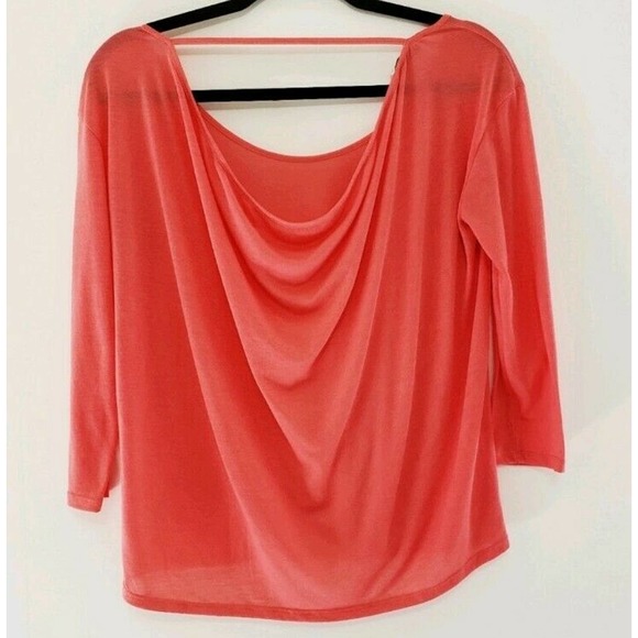 American Eagle size Small Coral 3/4 Sleeve Top - Picture 2 of 4